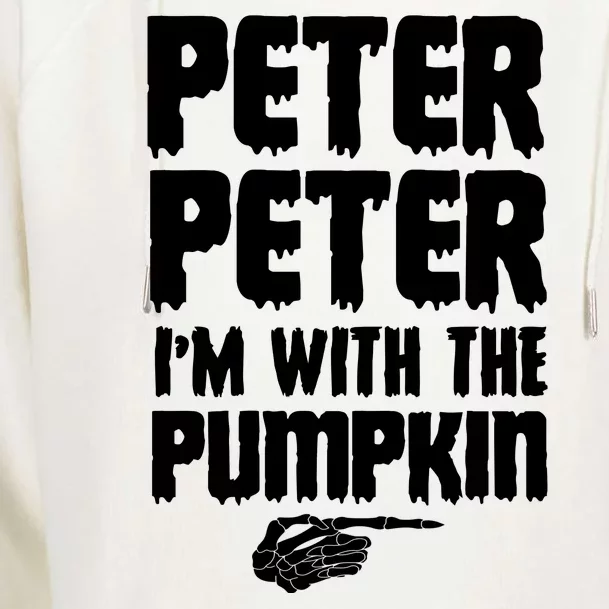 Halloween Peter Peter IM With The Pumpkin Womens Funnel Neck Pullover Hood