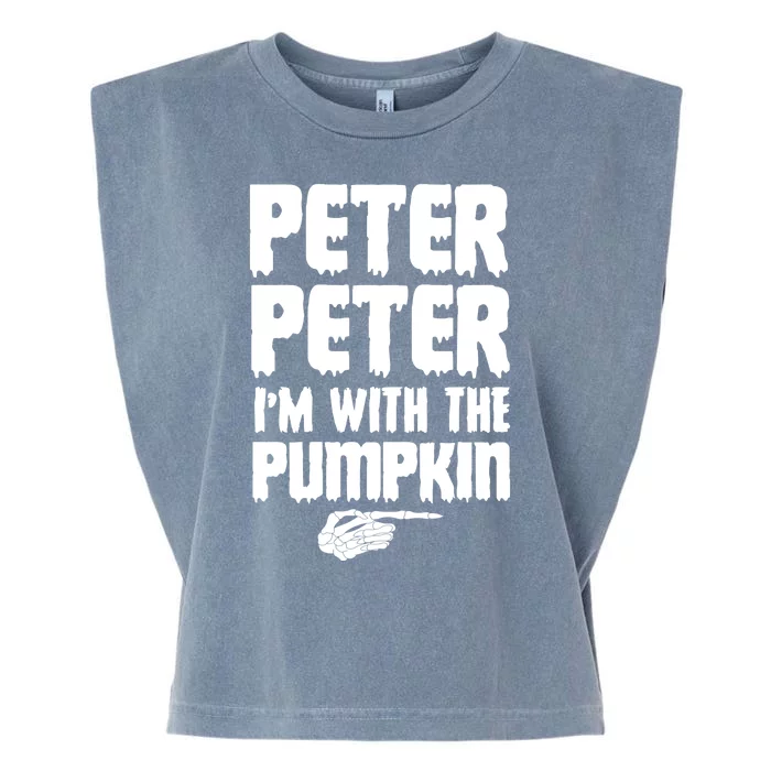 Halloween Peter Peter IM With The Pumpkin Garment-Dyed Women's Muscle Tee