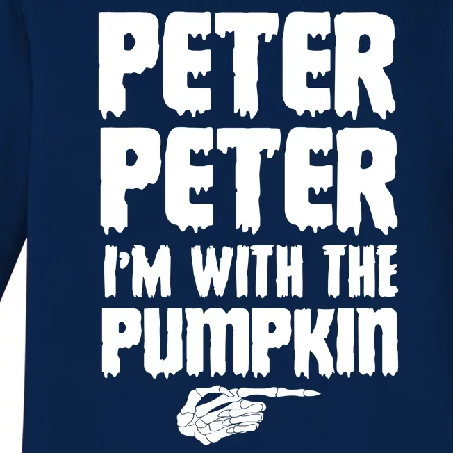 Halloween Peter Peter IM With The Pumpkin Baby Long Sleeve Bodysuit