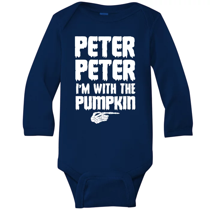 Halloween Peter Peter IM With The Pumpkin Baby Long Sleeve Bodysuit