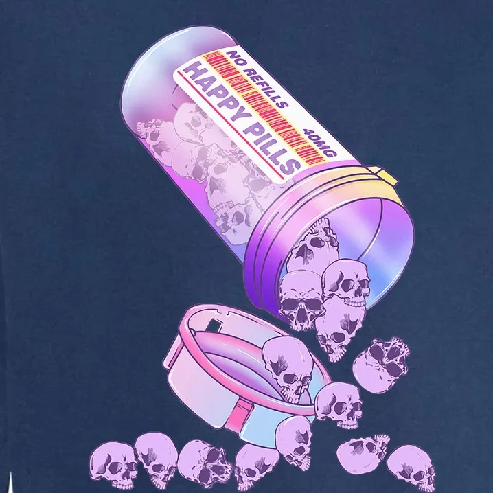 Happy Pills Pastel Goth Kawaii Yami Skull Otaku Garment-Dyed Sweatshirt