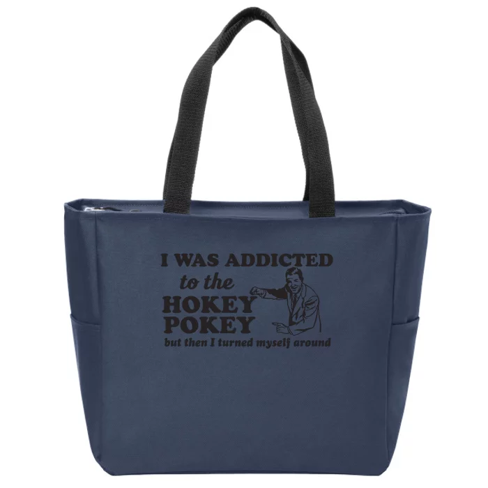 Hokey Pokey Present Geek Nerd Geekery Punny Pun Dancing Dance Joke Zip Tote Bag