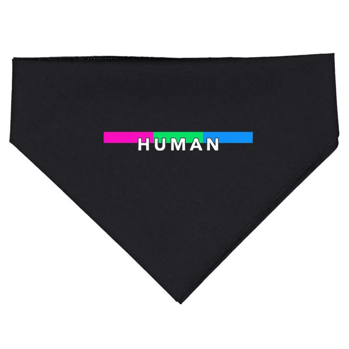 Human Polysexual Pride Month Multisexual LGBT Community USA-Made Doggie Bandana