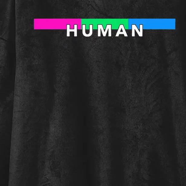 Human Polysexual Pride Month Multisexual LGBT Community Hooded Wearable Blanket