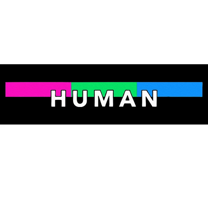 Human Polysexual Pride Month Multisexual LGBT Community Bumper Sticker