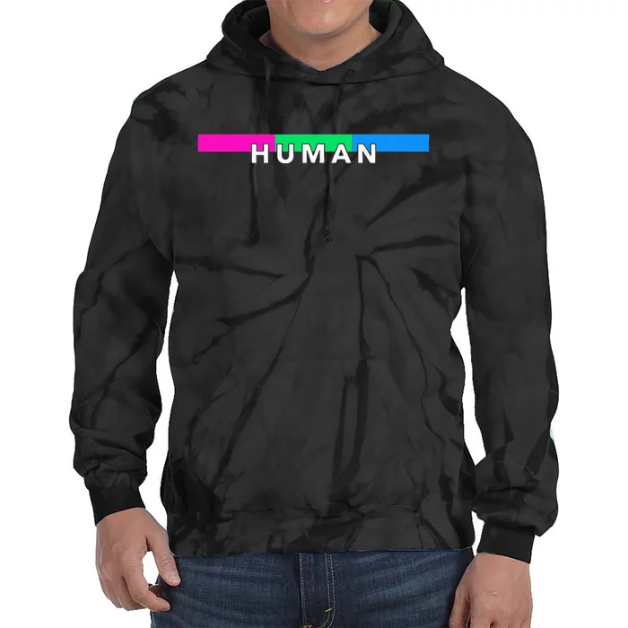 Human Polysexual Pride Month Multisexual LGBT Community Tie Dye Hoodie