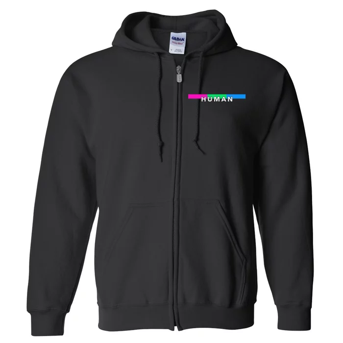 Human Polysexual Pride Month Multisexual LGBT Community Full Zip Hoodie