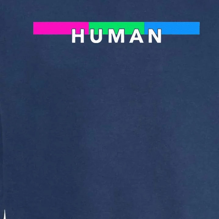 Human Polysexual Pride Month Multisexual LGBT Community Garment-Dyed Sweatshirt