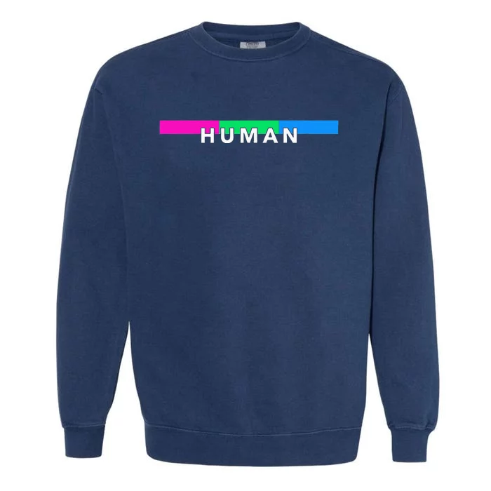 Human Polysexual Pride Month Multisexual LGBT Community Garment-Dyed Sweatshirt