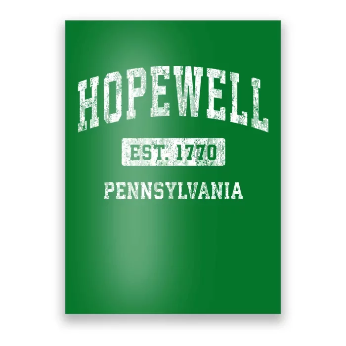 Hopewell Pennsylvania Pa Vintage Sports Established Poster