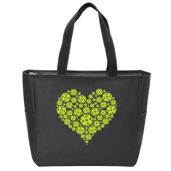 Heart Professional Pickleball Game Players Pickleball Zip Tote Bag