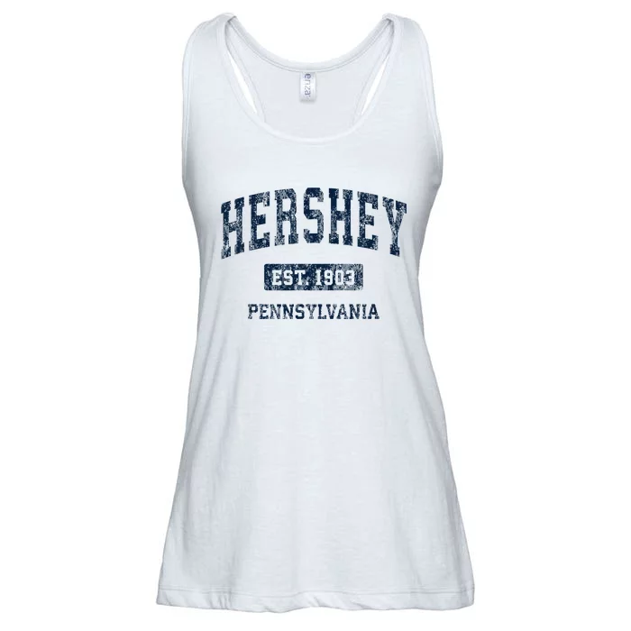 Hershey Pennsylvania Pa Vintage Athletic Sports Design Ladies Essential Flowy Tank