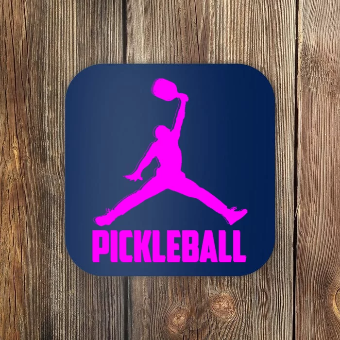 Hot Pink Pickleball Sports Logo Coaster