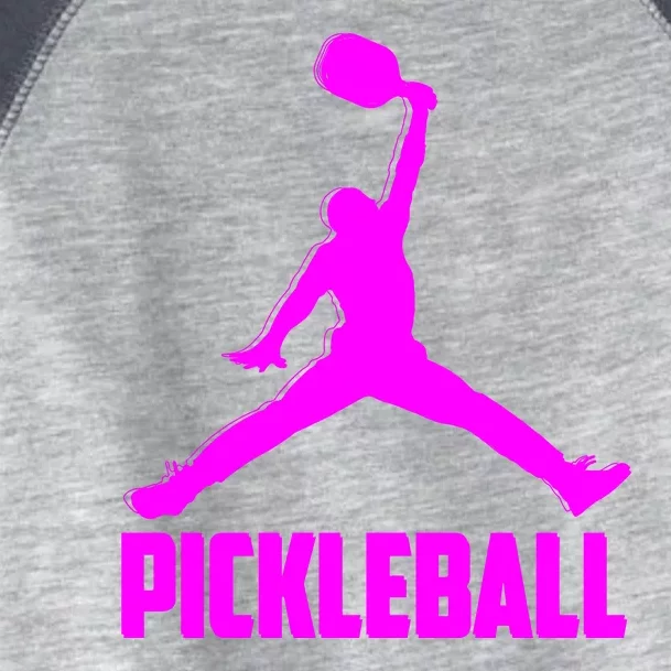 Hot Pink Pickleball Sports Logo Toddler Fine Jersey T-Shirt