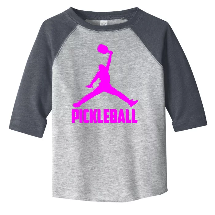 Hot Pink Pickleball Sports Logo Toddler Fine Jersey T-Shirt