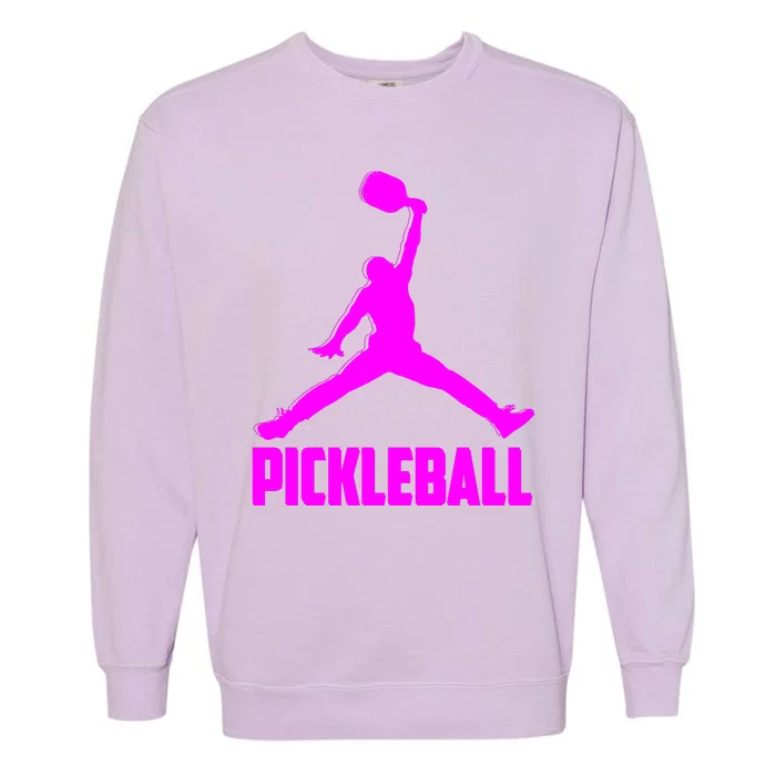 Hot Pink Pickleball Sports Logo Garment-Dyed Sweatshirt