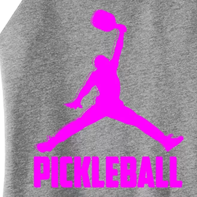 Hot Pink Pickleball Sports Logo Women’s Perfect Tri Rocker Tank