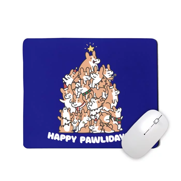 Happy Pawlidays Paw Dog Tree Great Gift Mousepad