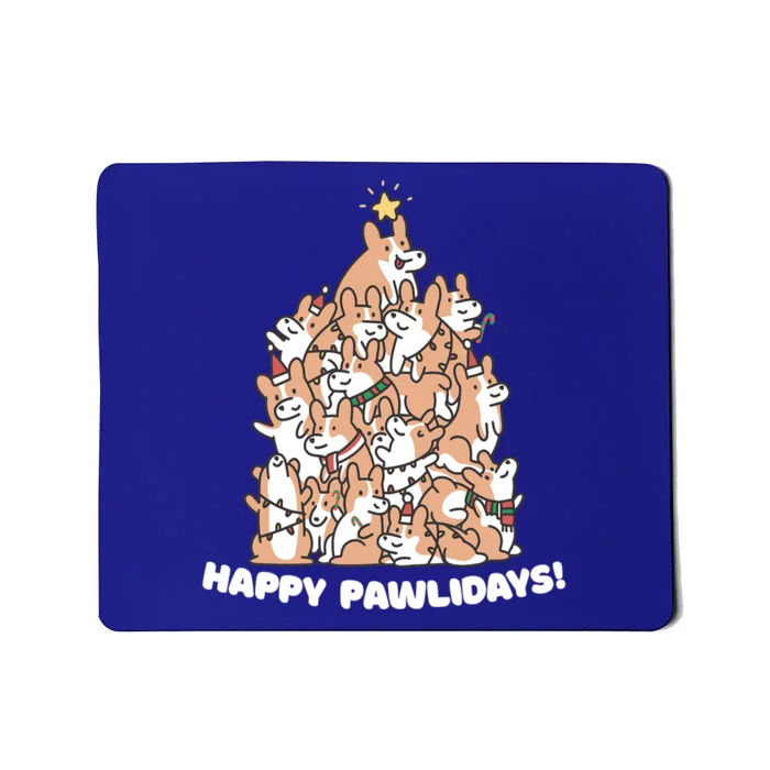 Happy Pawlidays Paw Dog Tree Great Gift Mousepad