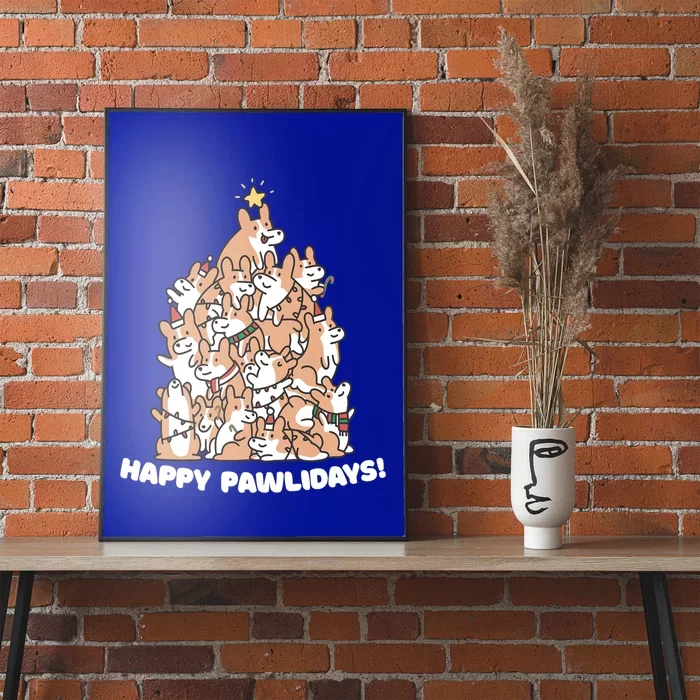 Happy Pawlidays Paw Dog Tree Great Gift Poster