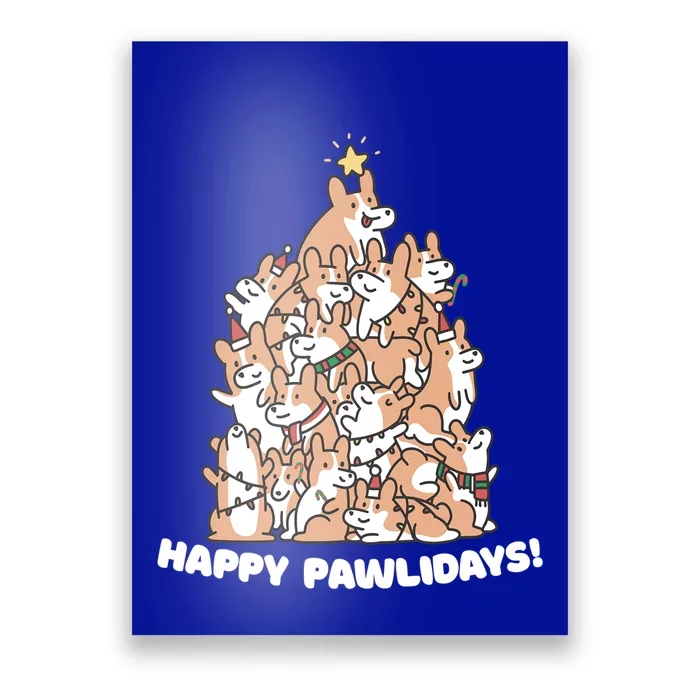 Happy Pawlidays Paw Dog Tree Great Gift Poster