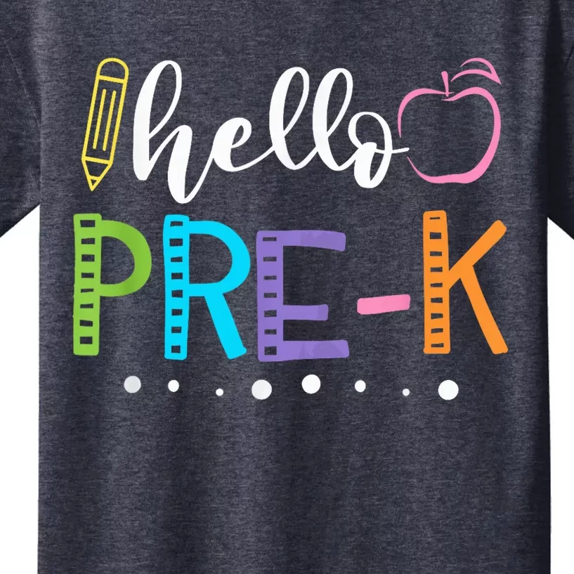 Hello Preschool Pre-K Back to School Teacher Kid Kids T-Shirt