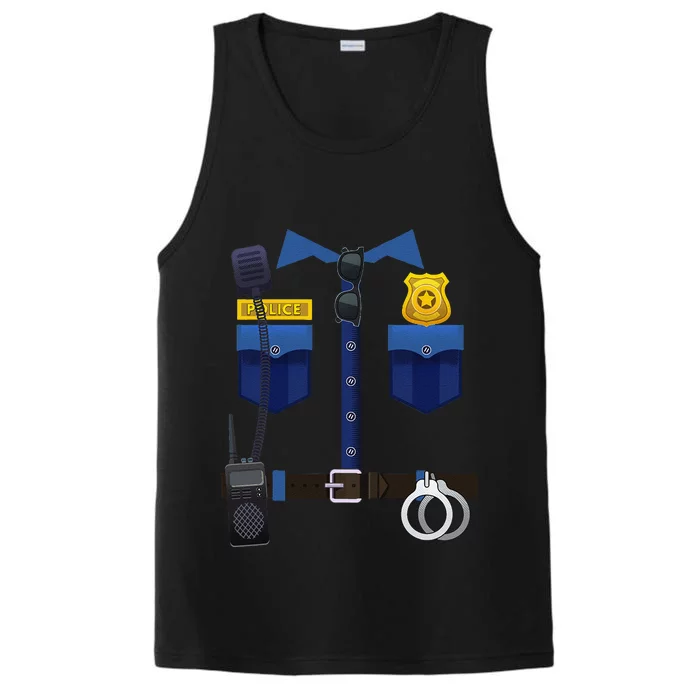 Halloween Policeman Police Officer Costume Performance Tank