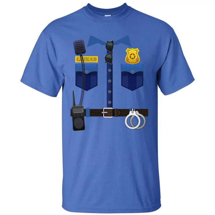 Halloween Policeman Police Officer Costume Tall T-Shirt