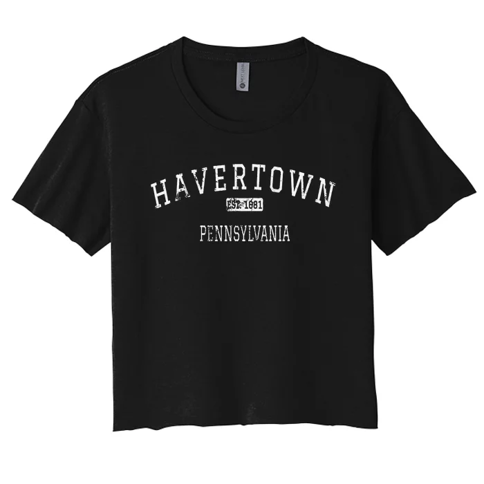 Havertown Pennsylvania PA Vintage Women's Crop Top Tee