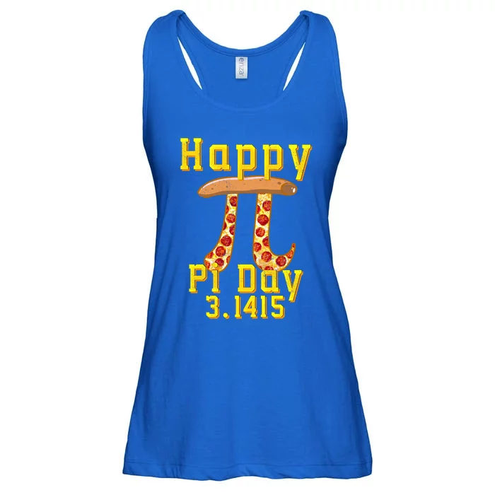 Happy Pizza Pi Day 3 141 Pi Symbol Science And Math Teacher Meaningful Gift Ladies Essential Flowy Tank