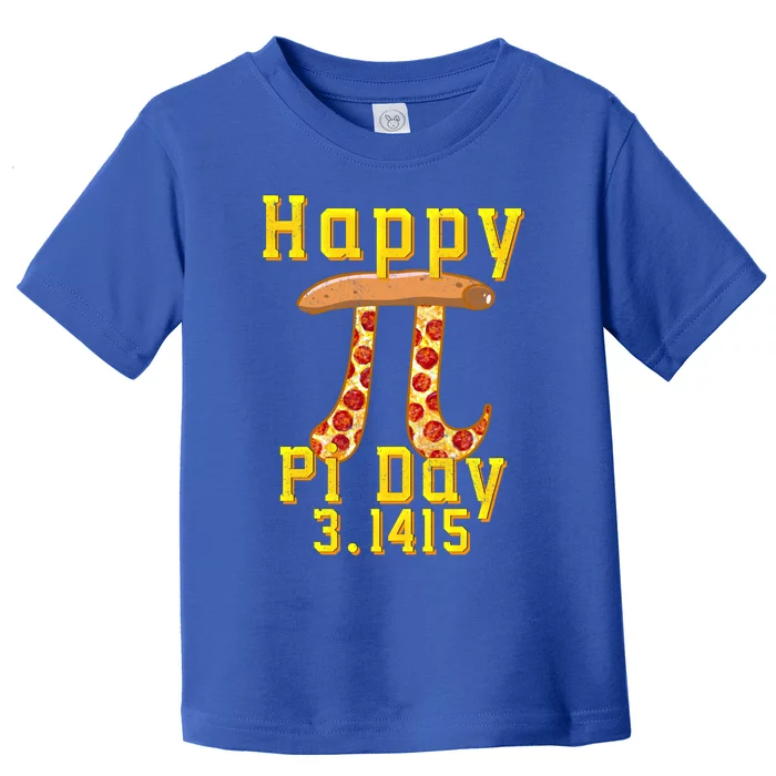 Happy Pizza Pi Day 3 141 Pi Symbol Science And Math Teacher Meaningful Gift Toddler T-Shirt