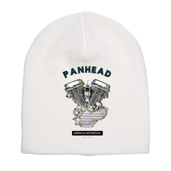 HD PanHead Retro VTwin Engine Motorcycle 48 65 Biker Gear Short Acrylic Beanie