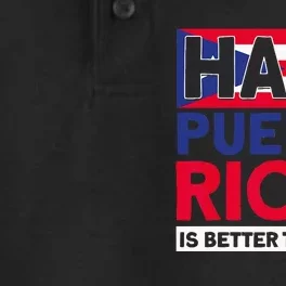 Half Puerto Rican Is Better Than None Puerto Rican Dry Zone Grid Performance Polo