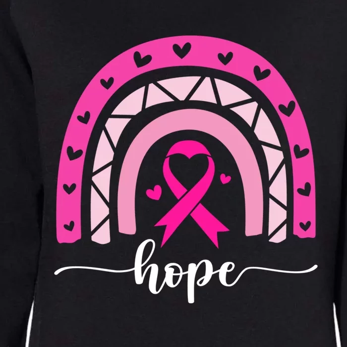 Hope Pink Ribbon Rainbow Breast Cancer Survivor Gift Womens California Wash Sweatshirt