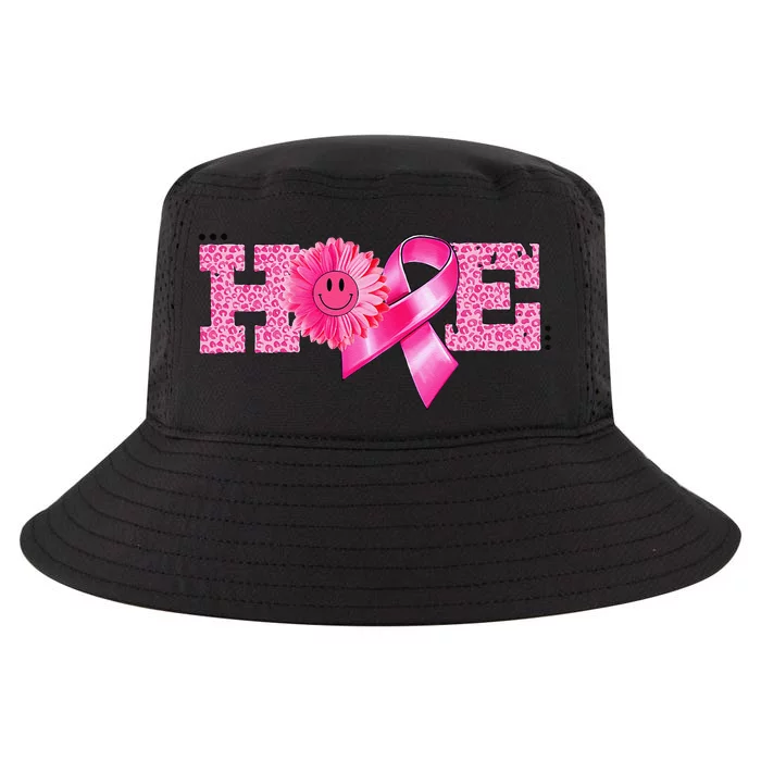 Hope Pin.K Ribbon Sunflower Breast Cancer Awareness Warrior Cool Comfort Performance Bucket Hat