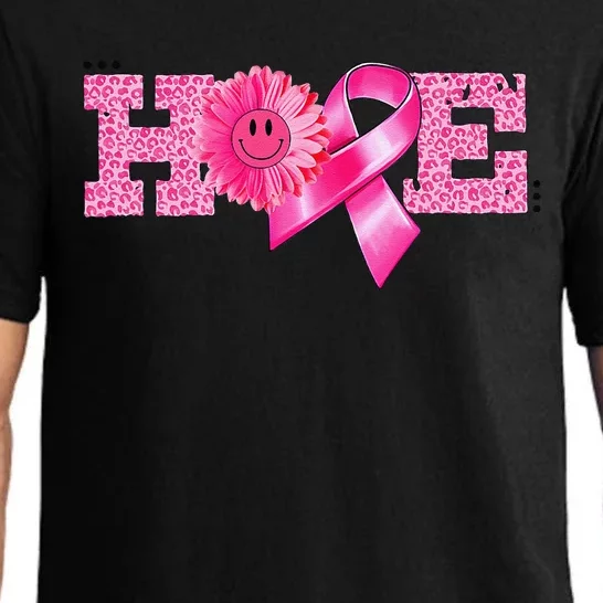 Hope Pin.K Ribbon Sunflower Breast Cancer Awareness Warrior Pajama Set