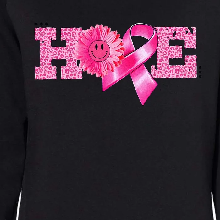 Hope Pin.K Ribbon Sunflower Breast Cancer Awareness Warrior Womens California Wash Sweatshirt