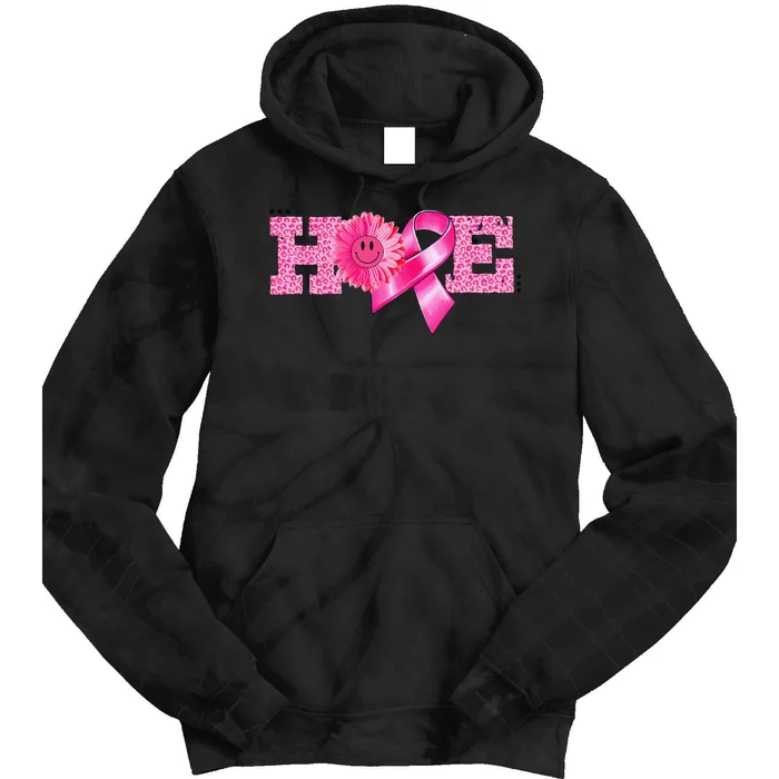 Hope Pin.K Ribbon Sunflower Breast Cancer Awareness Warrior Tie Dye Hoodie