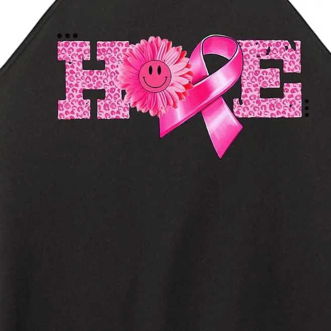 Hope Pin.K Ribbon Sunflower Breast Cancer Awareness Warrior Women’s Perfect Tri Rocker Tank