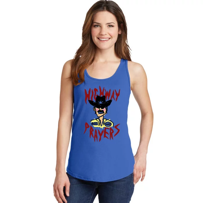 Highway Prayers Race Car Driver Ladies Essential Tank