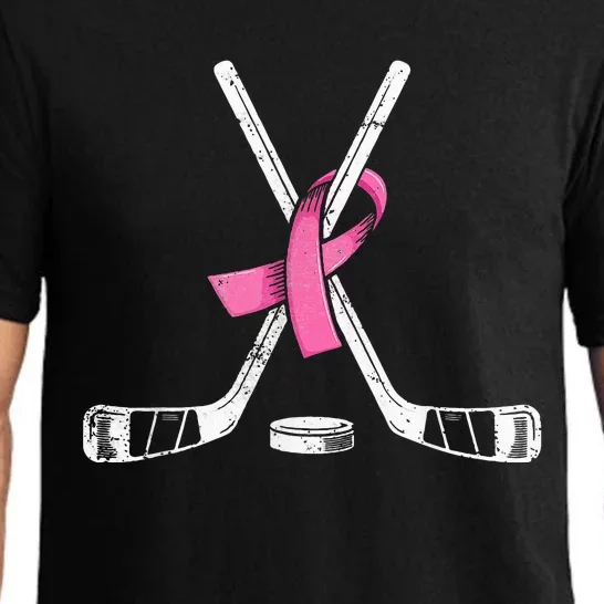 Hockey P.I.N.K Ribbon Breast Cancer Awareness Pajama Set