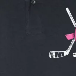 Hockey P.I.N.K Ribbon Breast Cancer Awareness Softstyle Adult Sport Polo