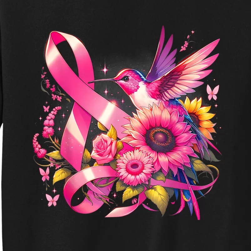 Hummingbird P.Ink Ribbon Breast Cancer Awareness Support Tall Sweatshirt