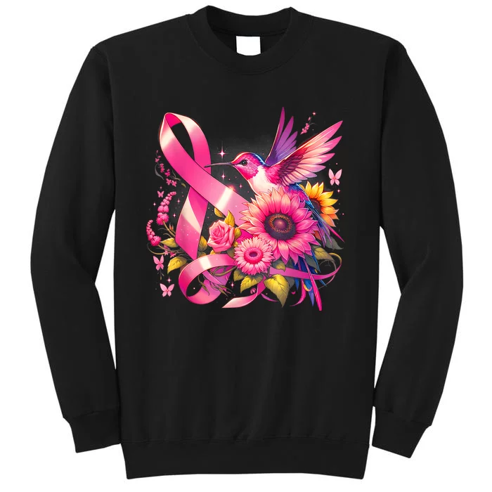 Hummingbird P.Ink Ribbon Breast Cancer Awareness Support Tall Sweatshirt