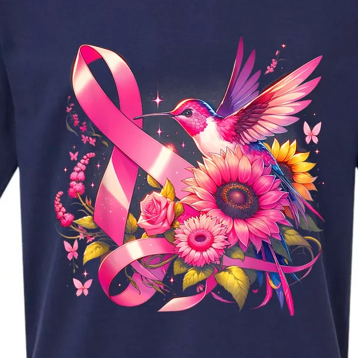 Hummingbird P.Ink Ribbon Breast Cancer Awareness Support Sueded Cloud Jersey T-Shirt