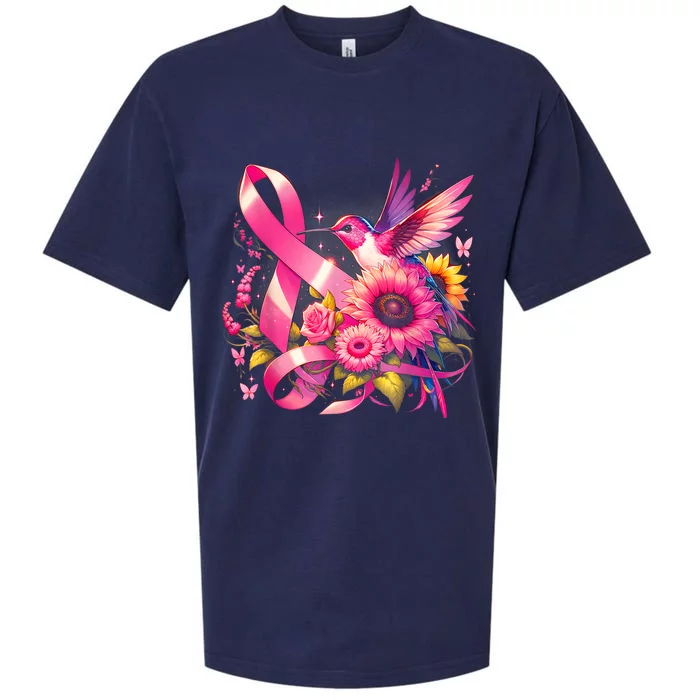 Hummingbird P.Ink Ribbon Breast Cancer Awareness Support Sueded Cloud Jersey T-Shirt