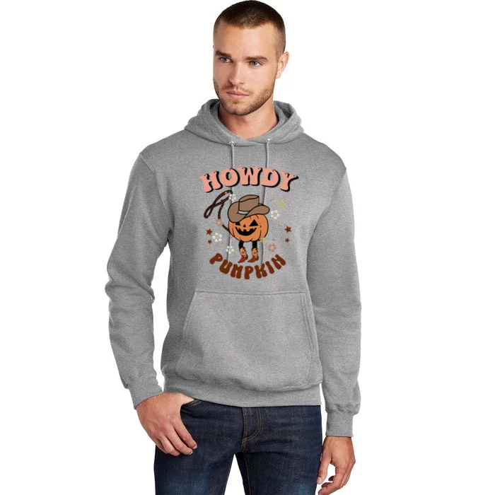 Howdy Pumpkin Rodeo Western Fall Southern Halloween Tall Hoodie