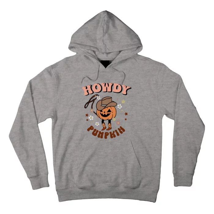 Howdy Pumpkin Rodeo Western Fall Southern Halloween Tall Hoodie