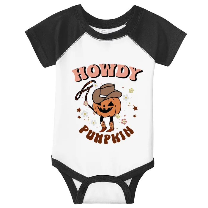 Howdy Pumpkin Rodeo Western Fall Southern Halloween Infant Baby Jersey Bodysuit