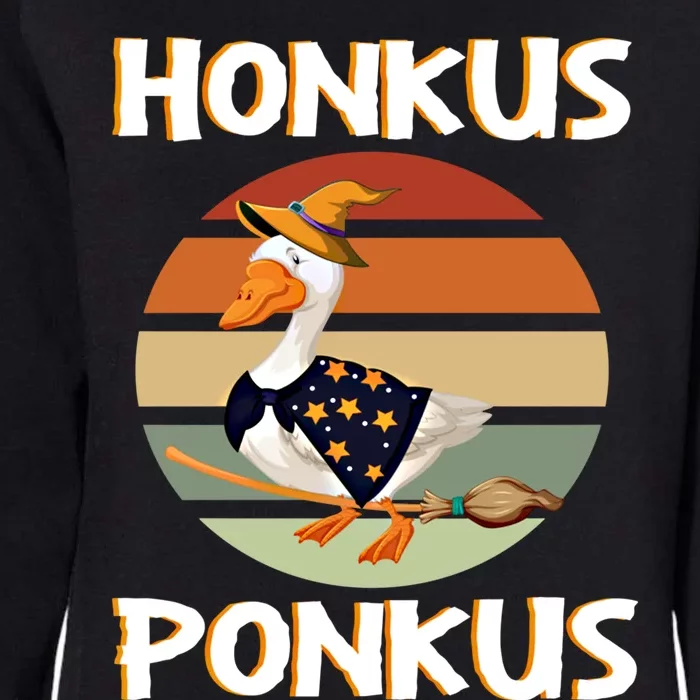 Honkus Ponkus Retro Funny Halloween Duck Goose Costume Gift Womens California Wash Sweatshirt